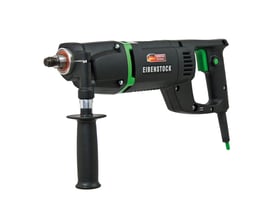 Eibenstock EHD 1500 diamantboremaskine med 1500W motor, grønne detaljer og ekstra håndtag, klar til tørboring.