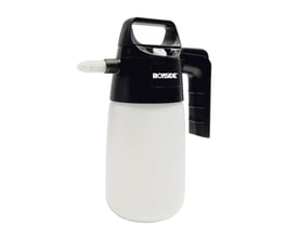 Ironside tryksprøjte på 1 liter med sort pumpehåndtag og hvid beholder, set forfra.
