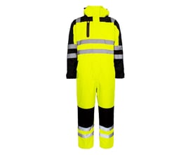 Lyngsøe Rainwear termokedeldragt LR5033 i hi-vis gul og sort med reflekser, størrelse 5XL, fremstillet i 300D Polyester Oxford.