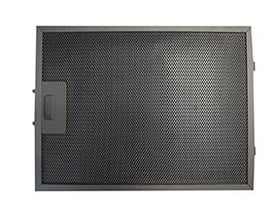 Thermex kulfilter til Palermo, Metz Maxi og Metz Maxi Sky emhætter, måler 35,8 x 27,2 cm, set forfra med metalramme og perforeret overflade.