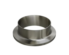 Rustfri svejsekrave type 35 med 139,7 mm dimension i W 1.4404 stål, PN16 standard med 3.1 certifikat.