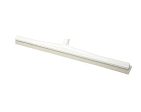Roliba hvid gulvskraber i plast med dobbelt skrabeblad og 700 mm bredde, vist på hvid baggrund.