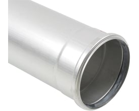 Blücher EuroPipe afløbsrør i rustfrit stål AISI 304, Ø110 mm og 150 mm længde, vist med en indvendig gummitætning.