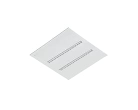 Hvidt Ledvance IndiviLED Zigbee LED-panelarmatur på 600 x 600 mm med to optikfelter, 4900 lm og 3000 K.