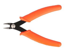 DeLock bidetang på 12,7 cm med orange håndtag, ideel til præcisionsarbejde i elektronik og finmekanik.