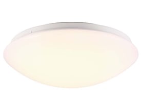 Nordlux Ask 28 loftlampe i hvid med matteret glas skærm, 28 cm diameter, IP44 klassificeret til vådrum.