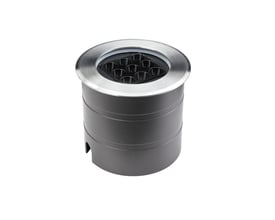 SG Armaturen Nemo II Midi indbygningsspot med ni LED-lys og en mat grå cylinderformet krop med poleret kant.