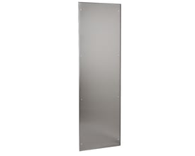 Schneider Electric sidepanel i rustfrit stål 304L, måler 1800 x 400mm med forborede monteringshuller.