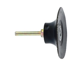 Norton Speedlok-bagplade til Quick-Change-rondeller, hård 75 x 6 mm, set fra siden med metalspindel.