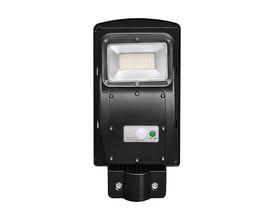 V-TAC ST63 LED solcelle gadelys set forfra med en lysdiode-flade og grøn ON/OFF-knap på en hvid baggrund.