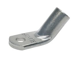 Klauke vinkelkabelsko U med 45 graders vinkel til 50mm² kabel og M8 bolthul. Fremstillet af fortinnet kobber.