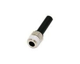 Parker Hannifin indstiksnippel 3121 med 6mm diameter og R1/8 BSPT gevind, fremstillet af teknisk polymer.
