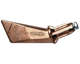 Express spids til gasloddekolbe 678, type mellem, flad og vinklet, 35x3,5 mm, kobberfarvet.