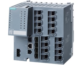 Siemens Scalance XM416-4C managed modular IE switch med Layer 3 funktionalitet og 16 RJ45 porte.