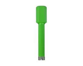Eibenstock flisehulbor Ø12mm i skarp limegrøn farve, med M12 gevind og synlige diamantsegmenter i enden.