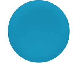 Schneider Electric trykflade uden tekst i klar blå, med en krombelagt metalfrontring og en diameter på 22 mm.
