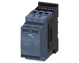 Siemens SIRIUS softstarter S3, 106A, 480V, med 24V styringsspænding og skrueklemmer.