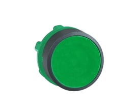 Schneider Electric trykknaphoved ZB5 i grøn med høj krave, passer til Ø 22 mm Harmony Style 5 serie.