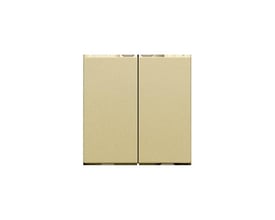 Niko 2-tryk med Gold Coated finish, der har to ensfarvede taster og en lodret sort streg i midten.