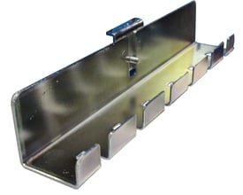 Maskinfabrikken Universal ophæng til 6 file eller skruetrækkere i blankt metal med dobbelt bagplade, klar til ophæng på hulplade.