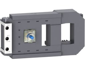 Schneider Electric TeSys spole LX1FL220 i grå plast med angivelser A1 og A2 på en hvid mærkat.