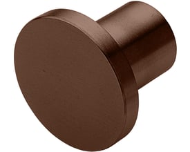 Bronzefarvet Qtoo Knud Holscher håndklædekrog Ø25 med rund front og kort cylindrisk krog i PVD-overflade.
