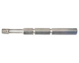 PRO-FIT centerbor til diamanthulsav med 10 mm diameter og sekskantet greb i metal.