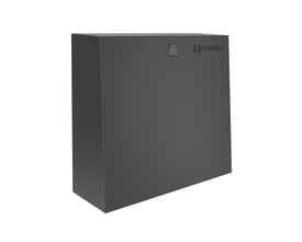 Gråt Ledvance Urban wallpack på 20 W set skråt forfra med flad, rektangulær front og synligt logo.