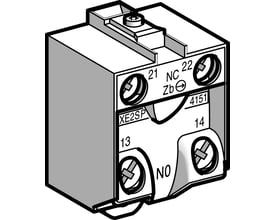 Schneider Electric XE2SP kontaktelement med 1NO+1NC, designet til to-trins fodpedaler i XPE-serien.
