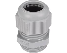Grå Jacob Perfect-forskruning i polyamid med M50 x 1,5-gevind til kabeldiameter 21–35 mm.