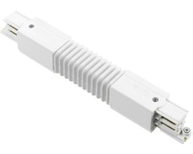 Nordic Aluminium Global DALI flexbøjning XTSC623-3 i hvid plast. Visuel demonstration af det lige skinnesystem med DALI-integration.