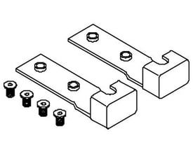 Cubic 20 Afdækning, model CPE2Q1, vist som en teknisk tegning med to afdækningsstykker og fire skruer.