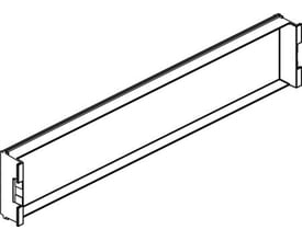 Cubic DIN-afdækning CPE2 2M til 63mm bred DIN-skinne, vist som en teknisk skitse.