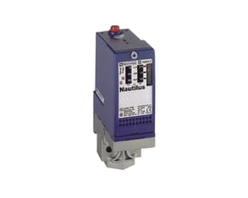 Schneider Electric Nautilus pressostat med 0-10 bar måleområde, G1/4 tilslutning og fast skala.