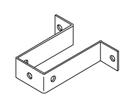 Cubic bøjle 8089-0000 for klemrække, vist som en teknisk tegning i sort-hvid.