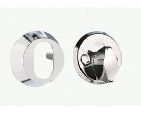 ASSA ABLOY tilbehørssæt til cylinder, model 1660, med blanke kromfarvede cylinderring og vrider til 40 mm dør.