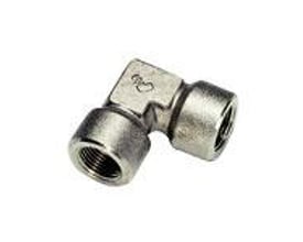 Parker vinkel med indvendigt G1/4 BSPP gevind, fremstillet i skinnende messing.