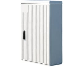 Fibox gadeskab STC 1445-1125 uden sokkel, fremstillet i korrosionsbestandigt, UV-resistent, temperaturbestandigt og dobbeltisoleret polyester med IP44 tæthedsklasse.