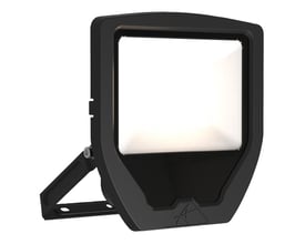 Ansell Lighting Calinor Evo LED projektør, sort 50W med 100° spredningsvinkel og 5400 lumen på hvid baggrund.