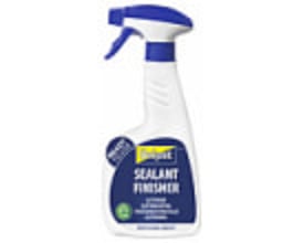 Unipak glittevæske og sealant finisher på 500 ml i en hvid sprayflaske med blåt sprayhoved.