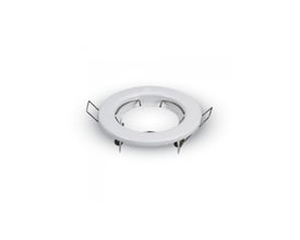 V-TAC downlight-kit til MR16 eller GU10 med blank hvid ring og metalclips til indbygning.
