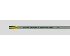HELUKABEL Traycontrol 300 uskærmet signalkabel med grå PVC-kappe og farvekodede ledere, 24AWG/0,241 mm² 6C/62652.