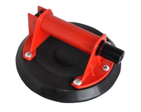 Tilefix stor sugekop med pumpe i rød og sort, ideel til løft af store fliser op til 110 kg med robust greb.