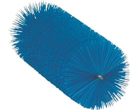 Vikan blå rørbørste med 60mm diameter og 200mm børstelængde, vist på hvid baggrund.