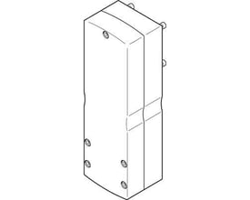 Festo parallelbyggesæt EAMM-U-86-S62-80P-177 i størrelse 86, en teknisk tegning, der viser et kompakt modul.