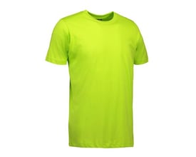 ID Identity Yes T-shirt i limegrøn farve og størrelse 3XL, fremstillet af blødt bomuld med rund halsudskæring.