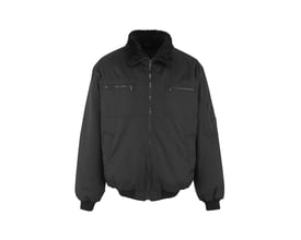 Mascot Pilotjakke Atlaska 00516 i sort, 2XL, vist med krave, gennemgående lynlås og flere lommer.