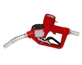 Rød Kabi automatisk aftapningspistol med 4-cifret tæller og swivel, til 60 ltr./min og Ø19mm slangestuds.