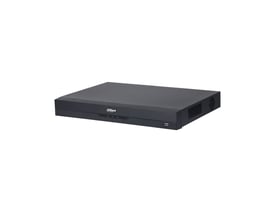 Dahua 16-kanals penta-brid XVR-optager i sort kabinet, set skråt forfra med USB-port og ventilationsgitre.