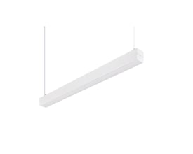 Philips Keyline 1200 mm linjearmatur i grå aluminium, nedhængt med kæder for moderne indendørs belysning.